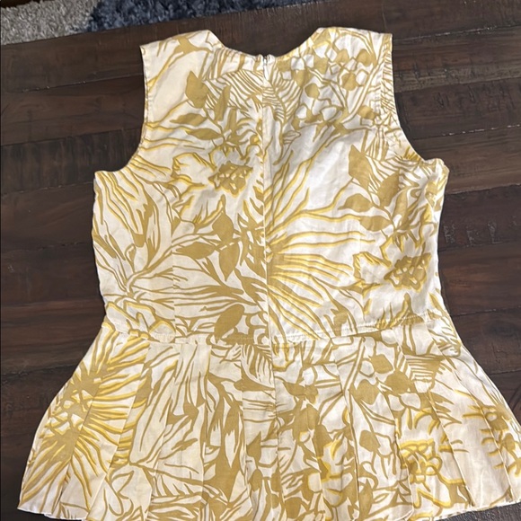 Tracy Reese Cream Peplum Sleeveless Blouse - Picture 3 of 6